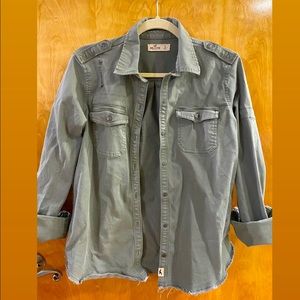 Hollister long sleeve shirt || Hollister military